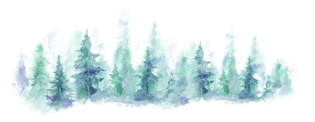 Aquarell Winterlandschaft