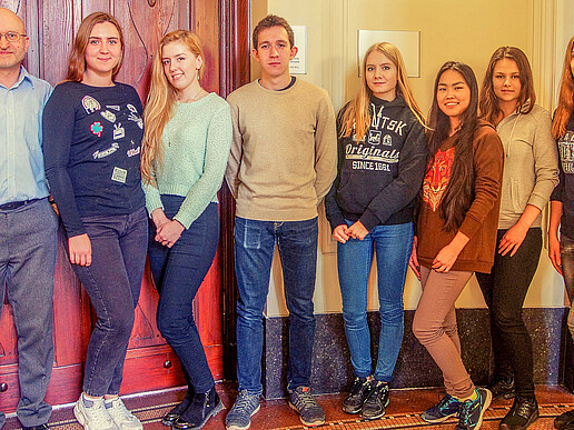 Prof. Dopleb welcomes the new Erasmus students