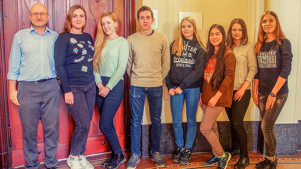 Prof. Dopleb welcomes the new Erasmus students