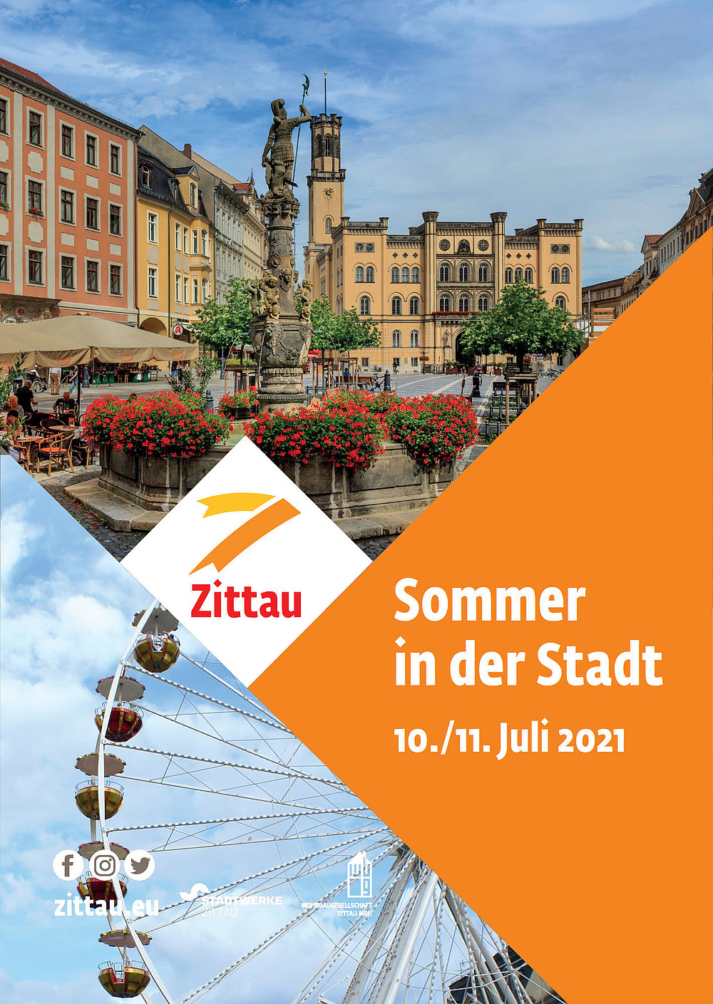 Werbeplakat der Stadt Zittau "Sommer in der Stadt"