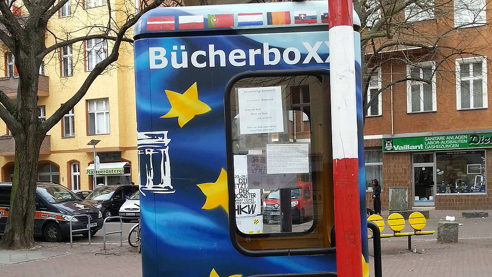 The "WanderbücherboXX Europa" finds a new home in Görlitz
