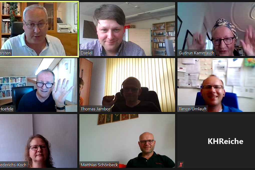 Members of the Ingenieurpädagogische Wissenschaftsgesellschaft preparing for the online pre-conference