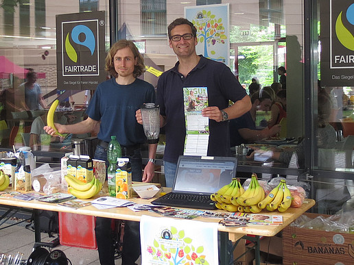 MACH MIT-Organisatoren Eric Schön und Andreas Bulcsu (v.l.n.r.) freuen sich auf die kommenden GUt-Tage im Juni
