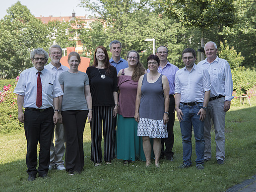 University management, experts and ASIIN representatives (from left to right: Prof. Albrecht, Prof. Hertel, Ms. Gruner, Prof. Heidger, Mr. Arnold, Ms. Mahrt, Ms. Hollstein, Prof. Baums, Mr. Hauer, Prof. Grünwald)