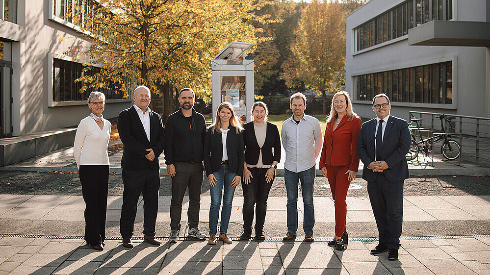 Group photo of the newly appointed professors together with the Rectorate of Zittau/Görlitz University of Applied Sciences