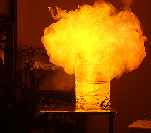 A fireball on the stage