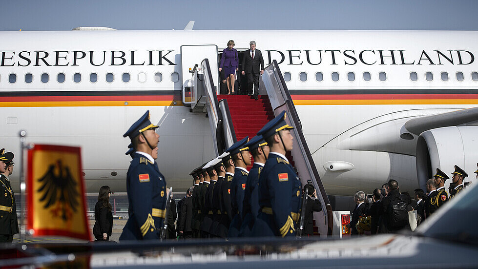 Gauck äußert sich beeindruckt vom Deutsch-Chinesischen Austausch, welcher auch an der HSZG seit 12 Jahren stattfindet