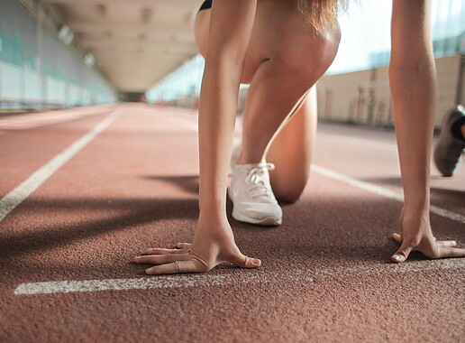 Starting position when running