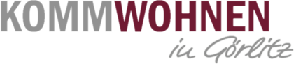 Logo with the lettering "Komm Wohnen in Görlitz"