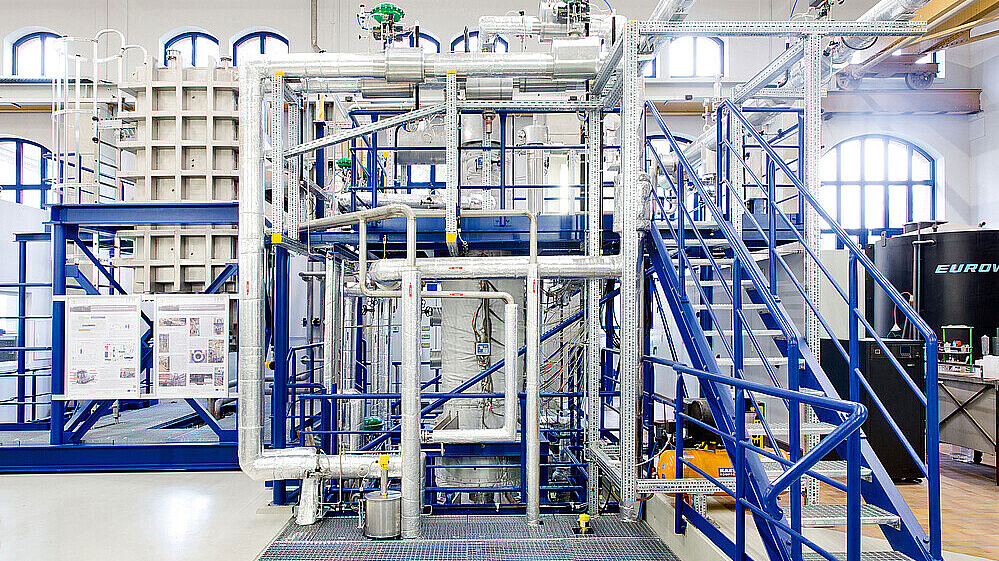 An electricity storage system in the power plant laboratory.