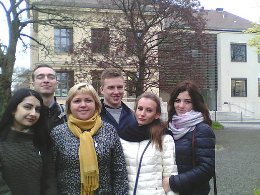 Participants of the joint intercultural study week on a campus tour in Zittau, photo: HSZG - Frank Schneider