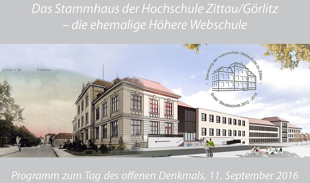Das Stammhaus der HSZG -die ehemalige Höhere Webschule- öffnet die Türen