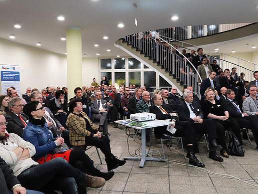 Die diesjährige Veranstaltung "Wirtschaft trifft Wissenschaft" fand im Haus Z I statt.