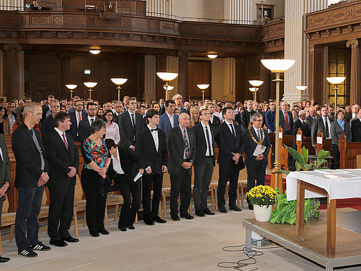 The matriculation ceremony in the church of St. Johannis in Zittau