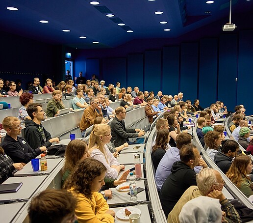 The audience in the lecture hall