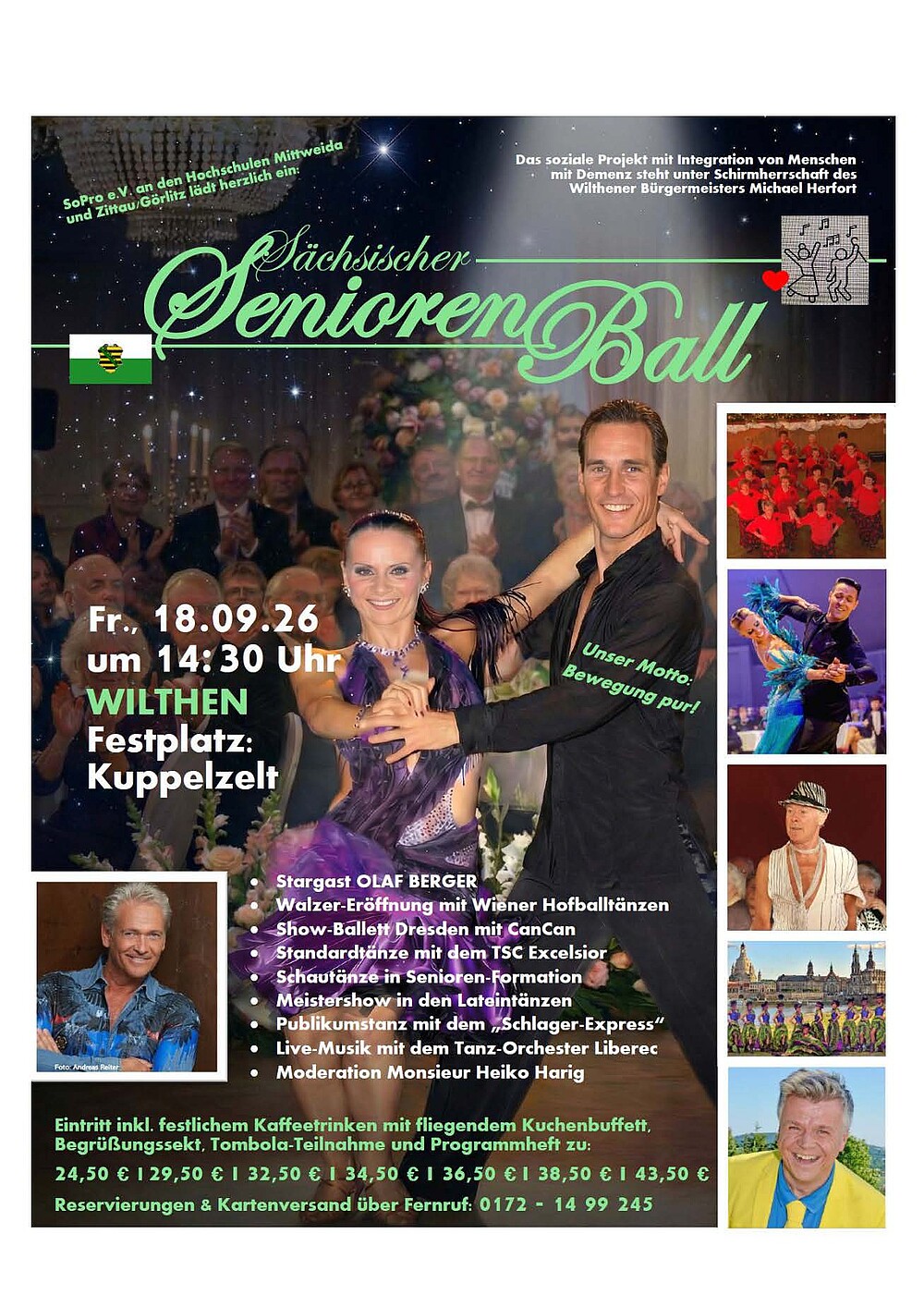 Plakat sächsischer Seniorenball