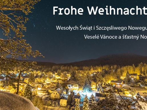 Winter landscape in the evening