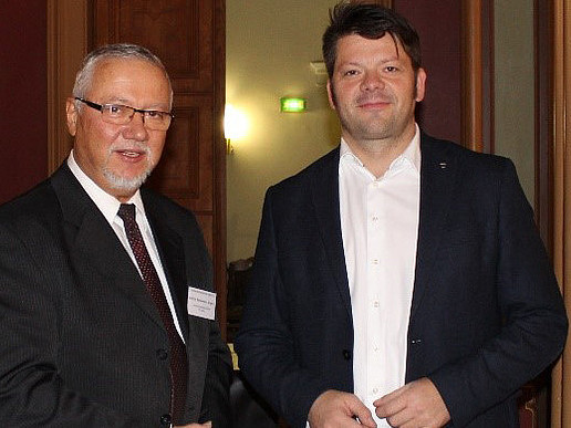 Prof. Jürgen Schoenherr and Lord Mayor Thomas Zenker at the 13th Landfill Workshop in Zittau