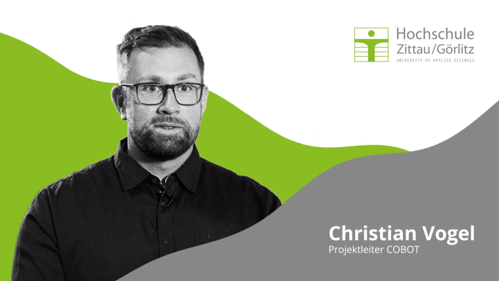 Christian Vogel is working on collaborative robots in the "COBOT" project.