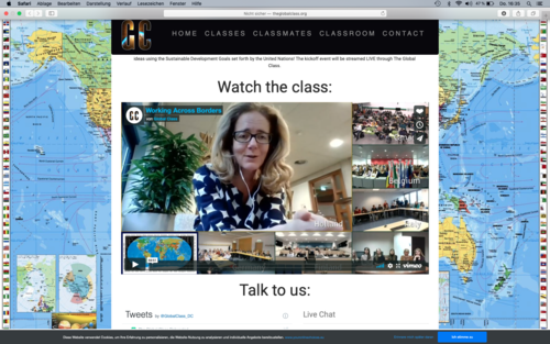 Screenshot: Gemeinsames Kick off Meeting im global classroom 
