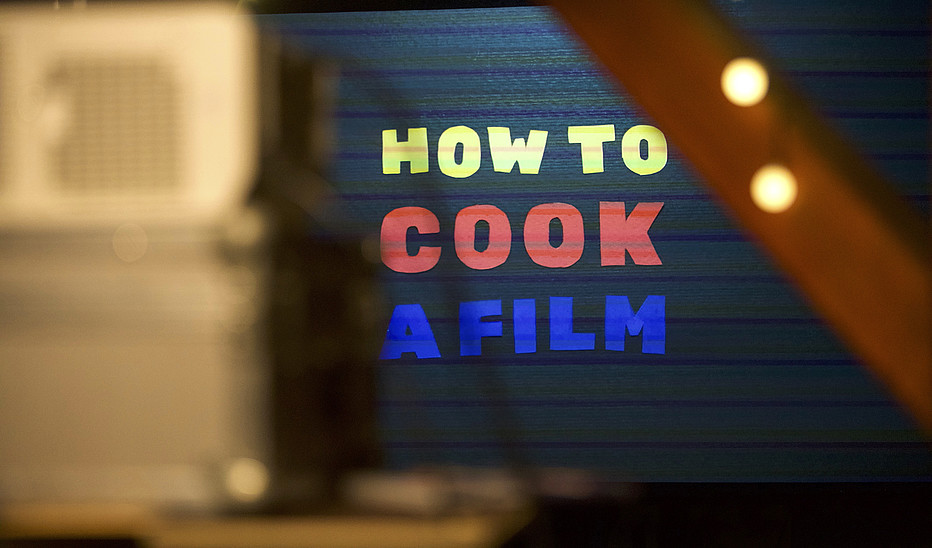 Grafik mit Schriftzug "how to cook a film"
