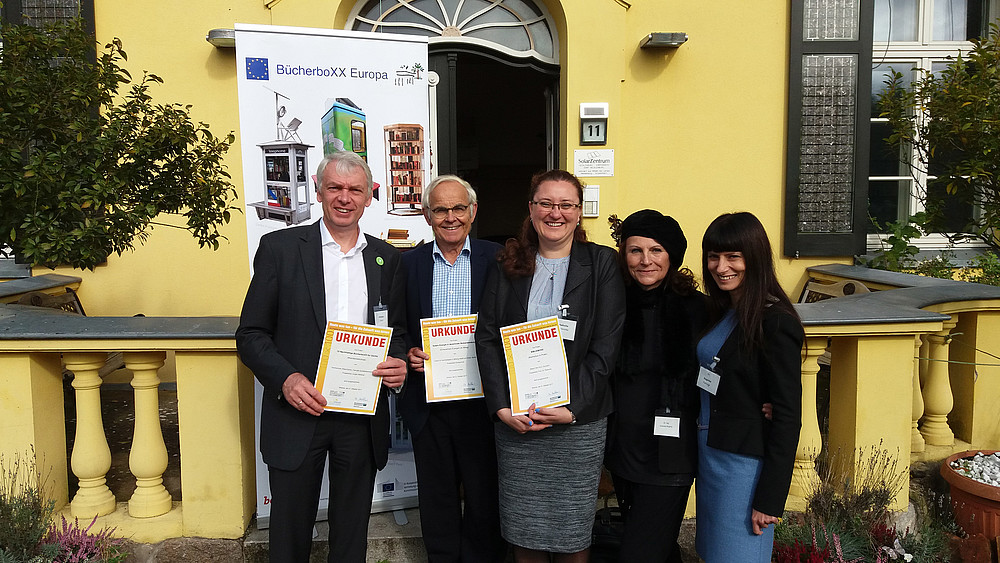 Project manager Jürgen Möldner (left) at the award ceremony in Wietow