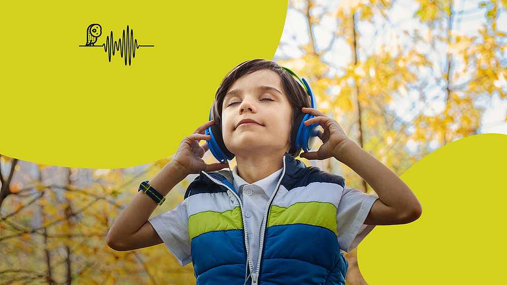 Child with headphones