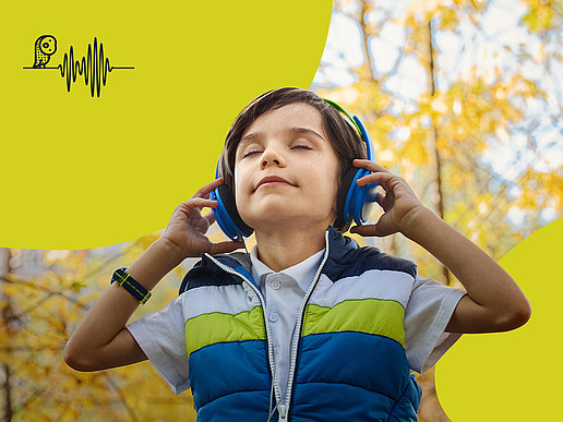 Child with headphones