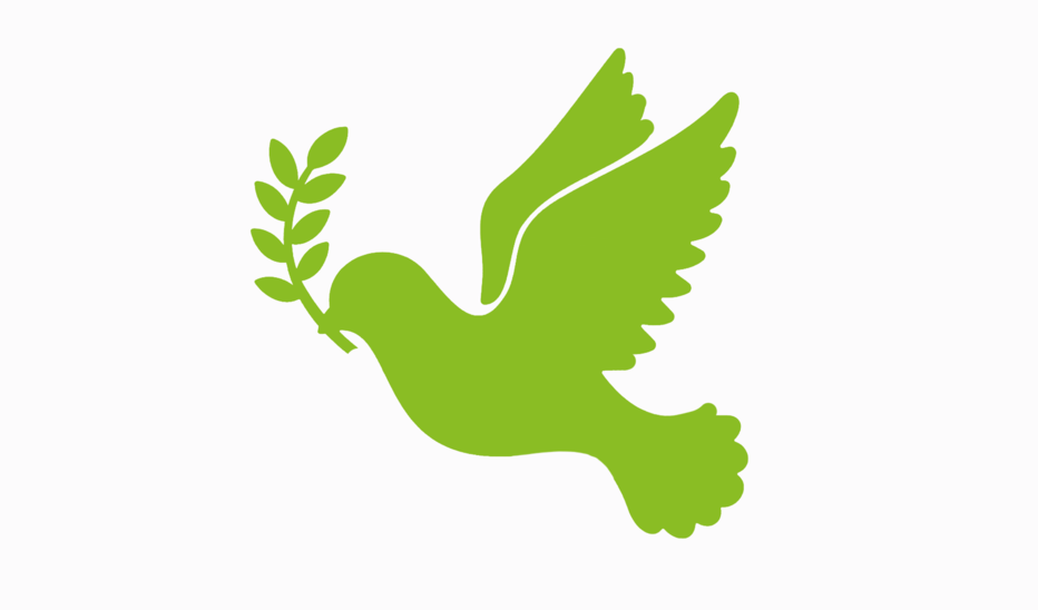 Grüne Friedenstaube