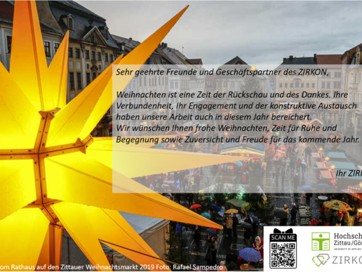 Poinsettia with greetings