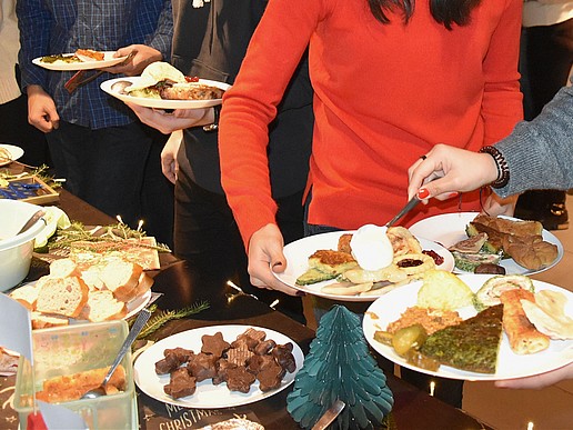 There was also plenty of choice at the buffet for vegetarians, vegans and people who follow a halal diet.