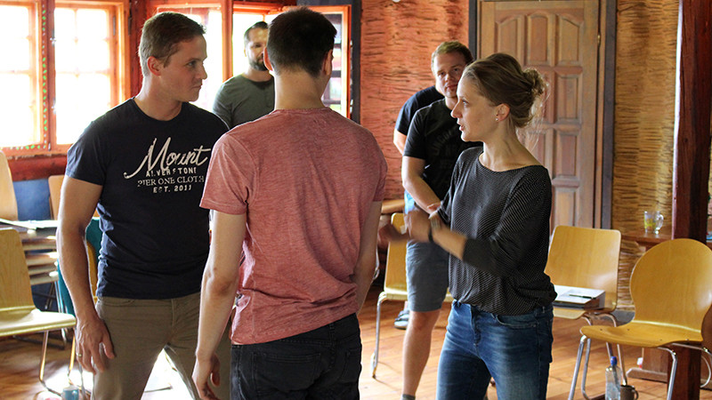 Summer School participants during an exercise