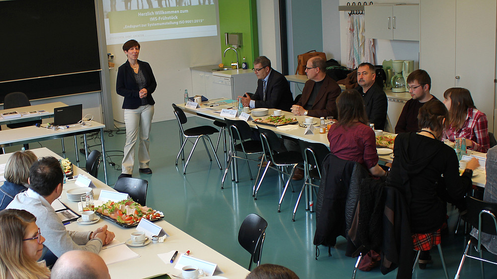 Prof. Dr. Jana Brauweiler beim 6. IMS-Frühstück