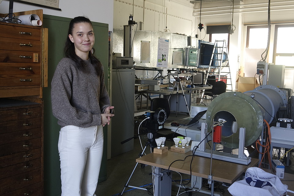 Helena Krüger in the lab.