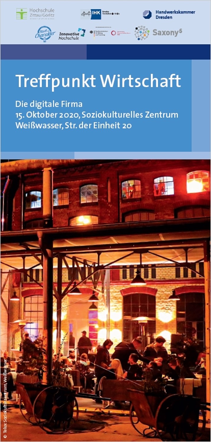 Preview image of the flyer for the "Treffpunkt Wirtschaft" event in October 2020