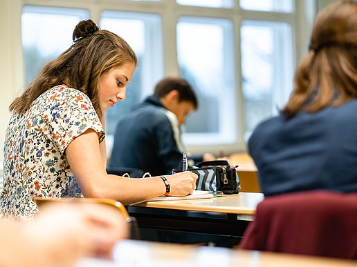 The picture shows a group of students.