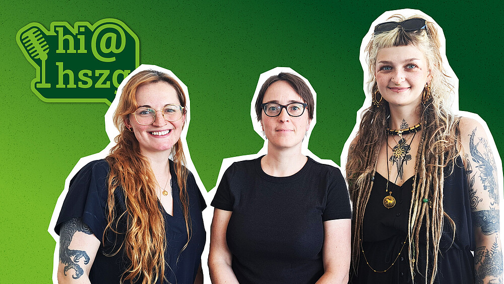 Podcast-Cover zum Thema Heilpädagogik studieren mit Victoria Hohlfeld, Dr.in Anne Goldbach und Studentin Anna