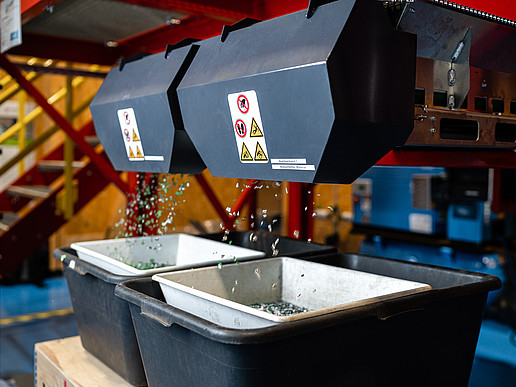 Sortieranlage für realen Abfallstrom für Recyclingzwecke 