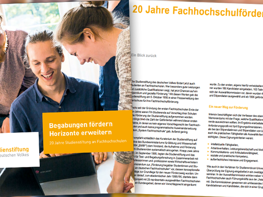 Anniversary brochure "Promoting talents, broadening horizons"