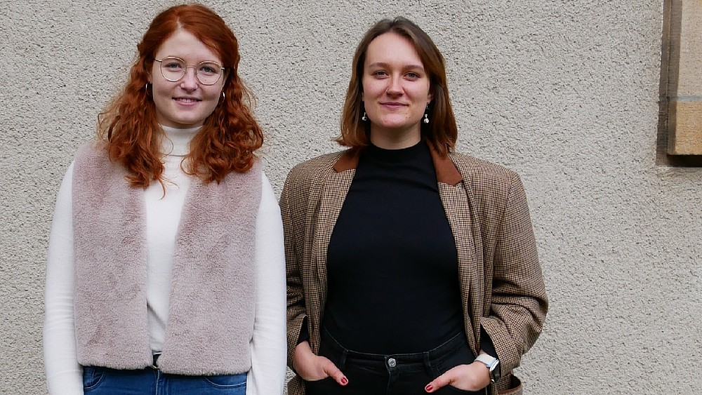 Die Ansprechpartnerinnen im Projekt D2C2 an der HSZG, Lydia Laarz und Deborah Halang 