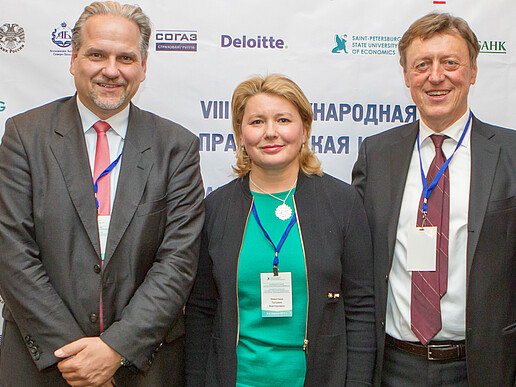 Prof. Dr. Bernhard Koye, Kaleidos University Zurich, Prof. Dr. Tatjana Nikitina, Director of the Russian-German Center UNECON, Prof. Dr. Clemens Renker