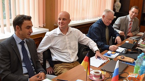 Prof. Tino Schütte, Prof. Uwe Schmidt, Prof. Wolfgang Kästner, Prof. Stefan Kornhuber  zu Besuch am Moskauer Energetischen Institut