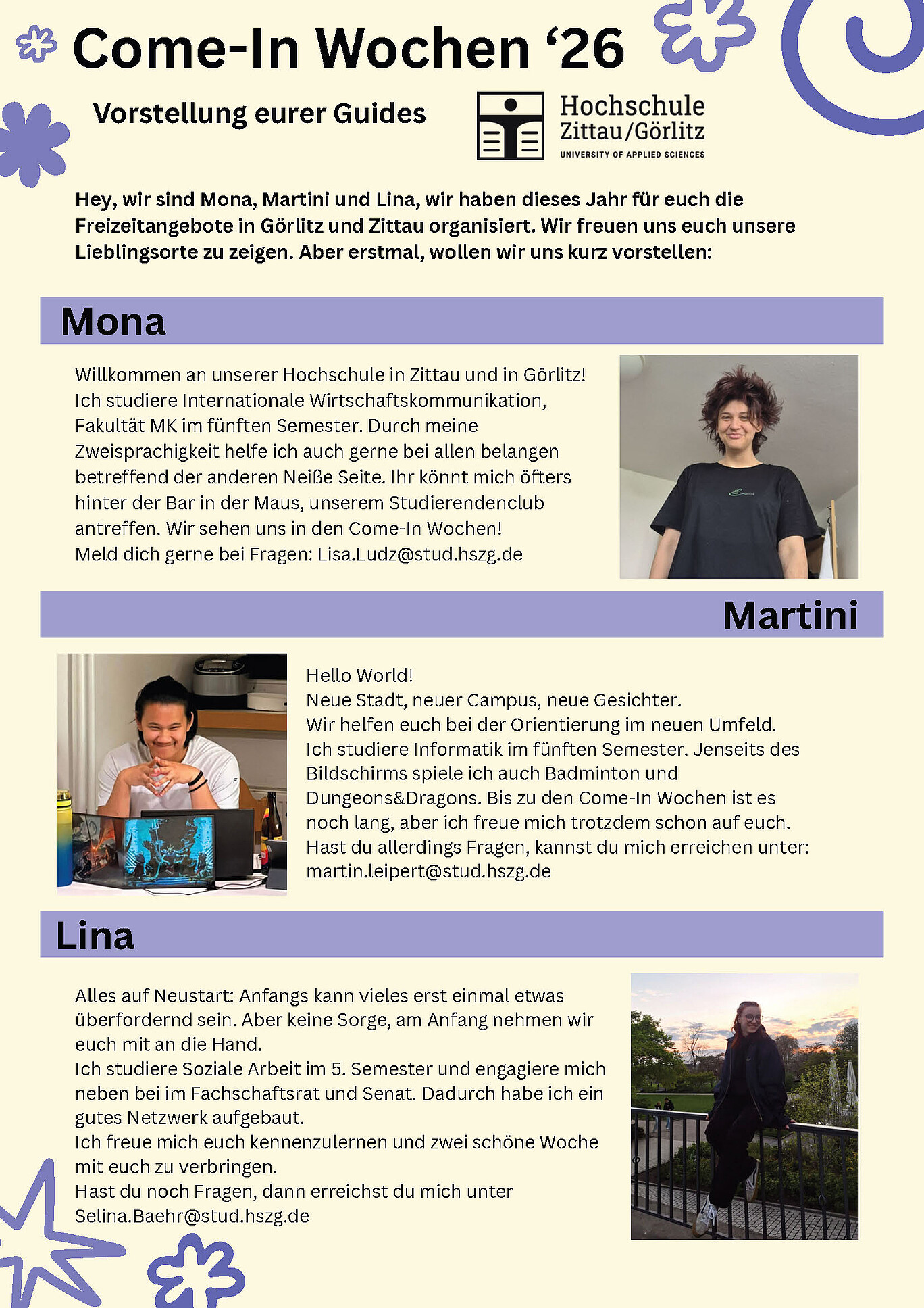 Student Planning Team & Contact Person for Recreational Activities
