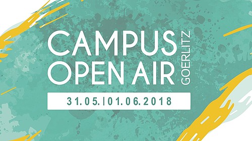 Schriftzug vom Campus Open Air mit Datum