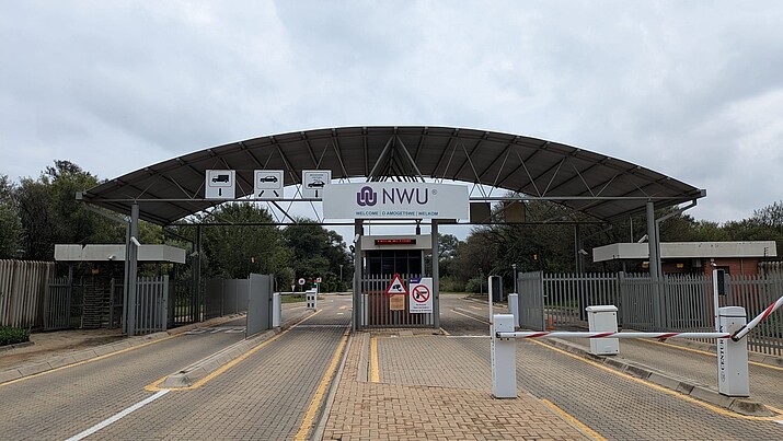 North-West University entrance gate in Potchefstroom
