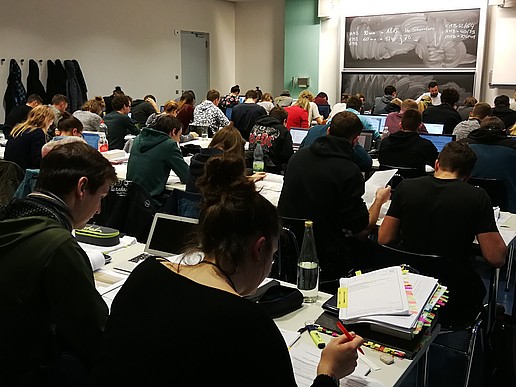 6 p.m. and the students are overjoyed after an exhausting exam.