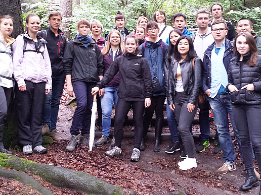 Students from the German-Kazakh University on a study internship at the HSZG