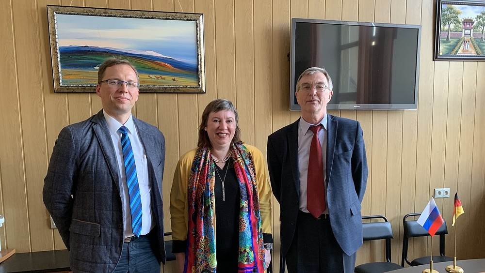 Irina Kulik, Prof. Igor Zhelbakow and Prof. Stefan Kornhuber