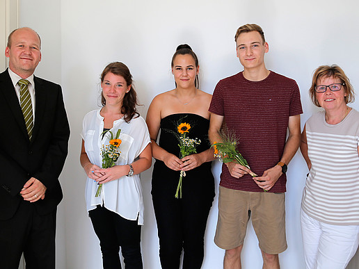 (from left) Christoph Duscha, Lisa-Marie Ulbrich, Julia Henschke, Max Tusche, Petra Schmidt