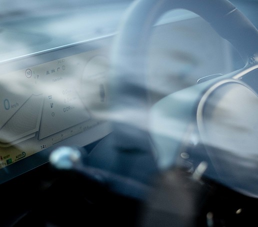 Cockpit of an electric car